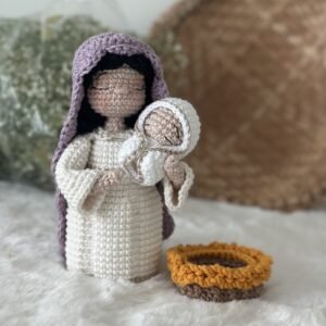 Maria e Menino Jesus - Receita de Amigurumi em PDF