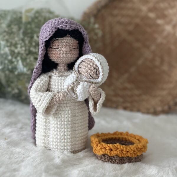 Maria e Menino Jesus - Receita de Amigurumi em PDF