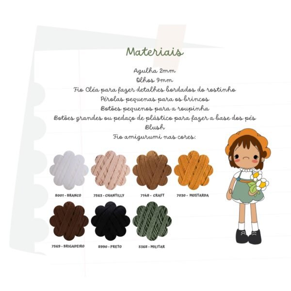 Boneca Alana - Receita de Amigurumi em PDF - Imagem 3